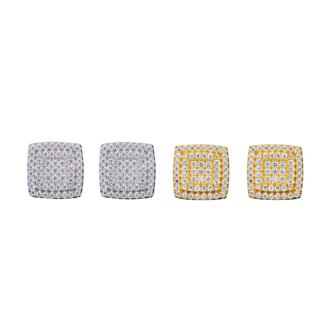 SQUARE MOISSANITE STUDS TYPE A