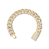 MOISSANITE 15MM FULL PAVÉ CUBAN BRACELET
