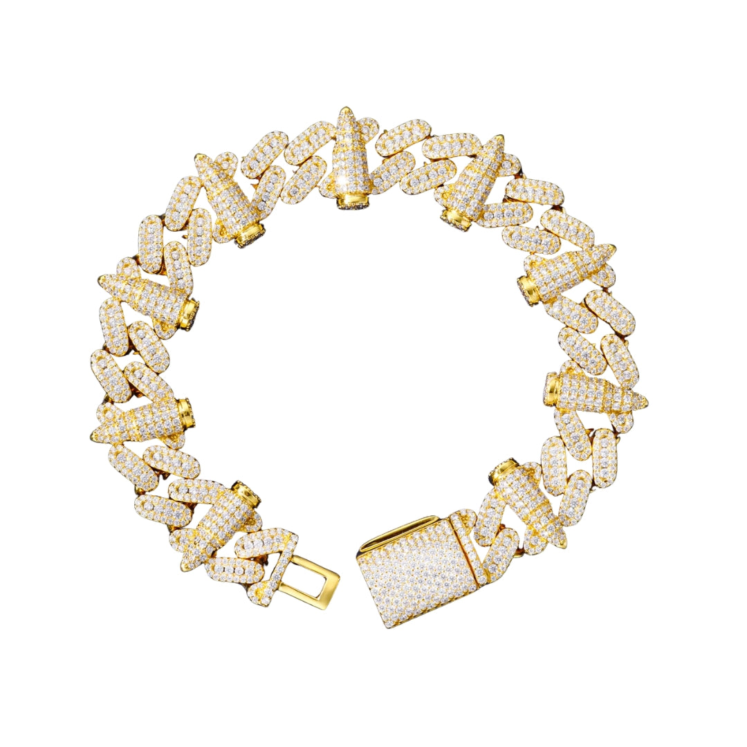 MOISSANITE 16MM FULL PAVÉ CUBAN BRACELET
