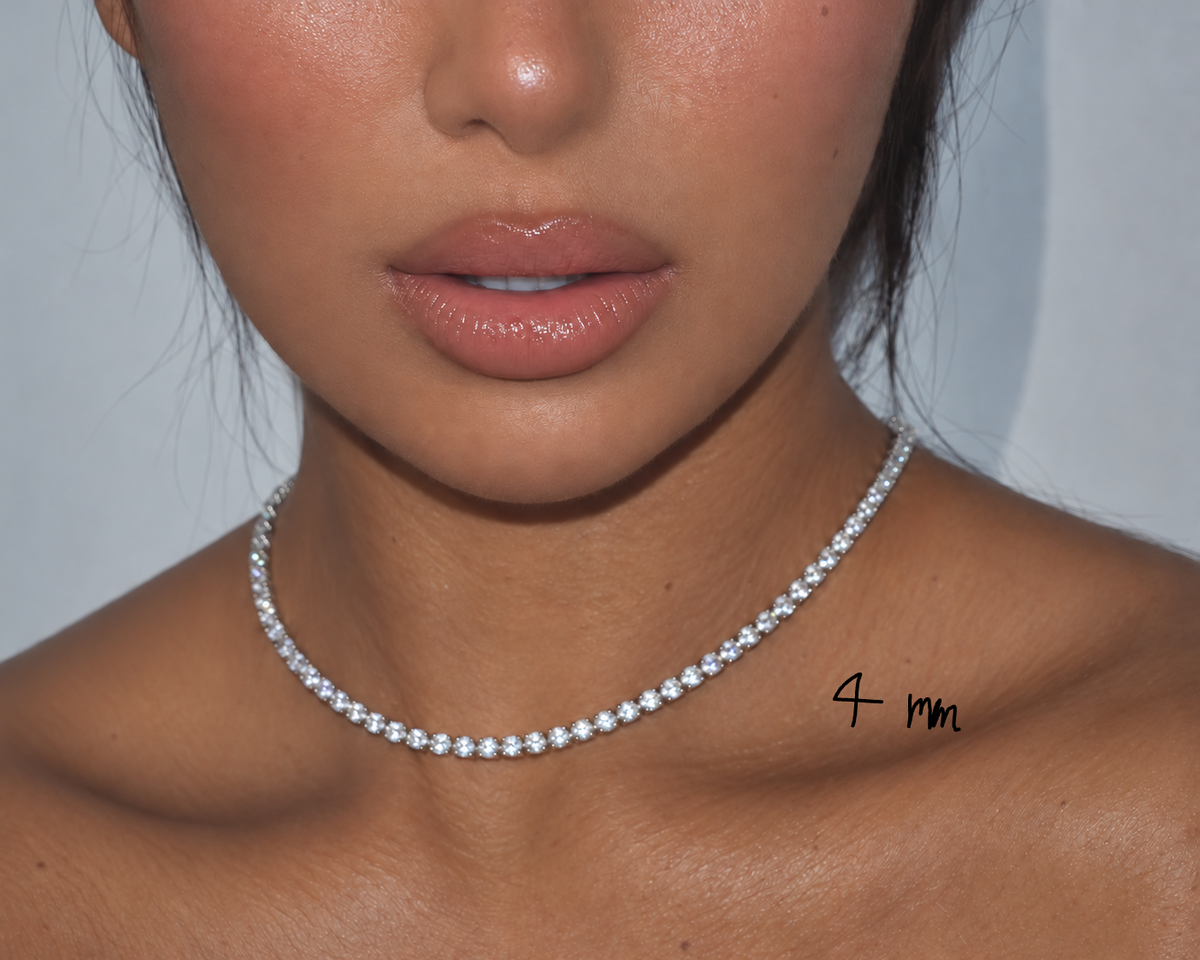 3-Prong Tennis Chain Necklace｜5A CZ
