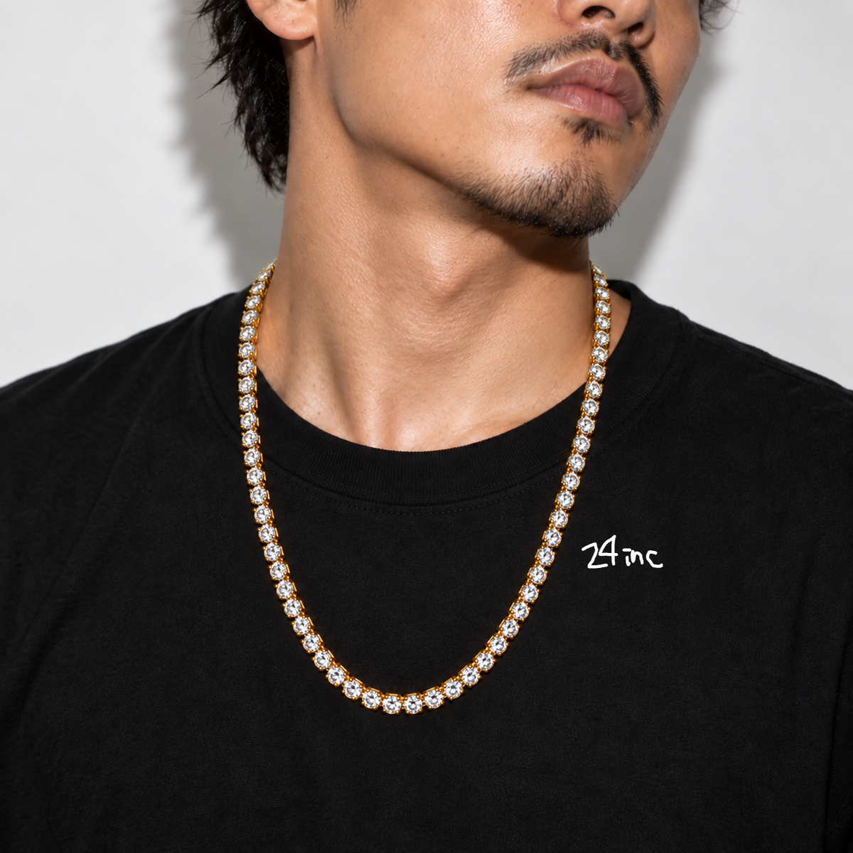 3-Prong Tennis Chain Necklace｜5A CZ