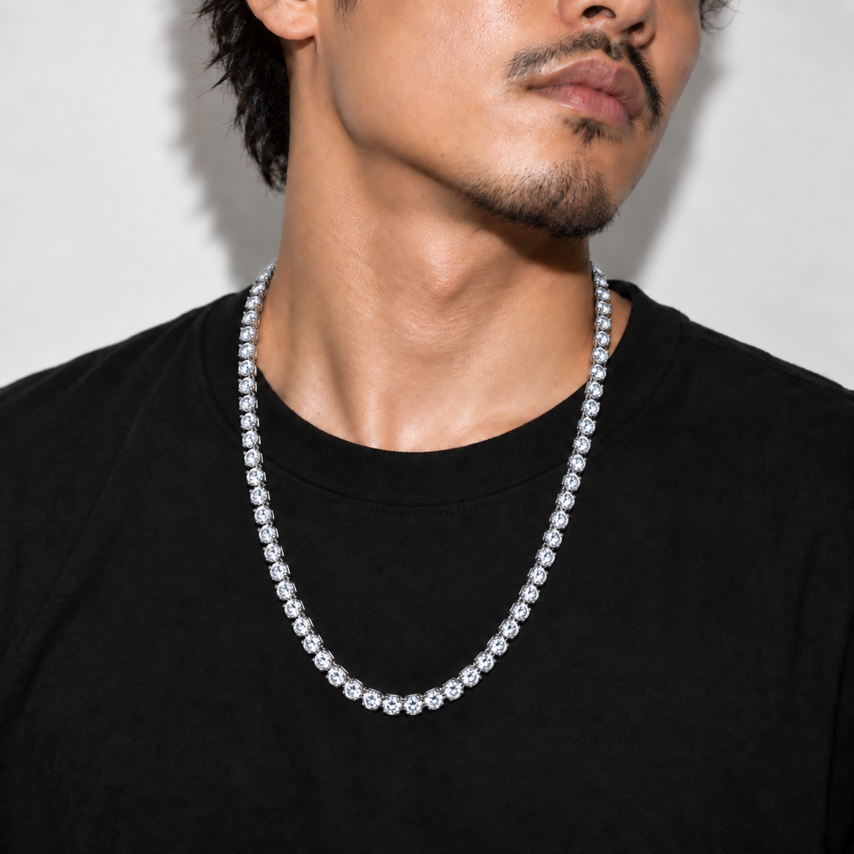3-Prong Tennis Chain Necklace｜5A CZ