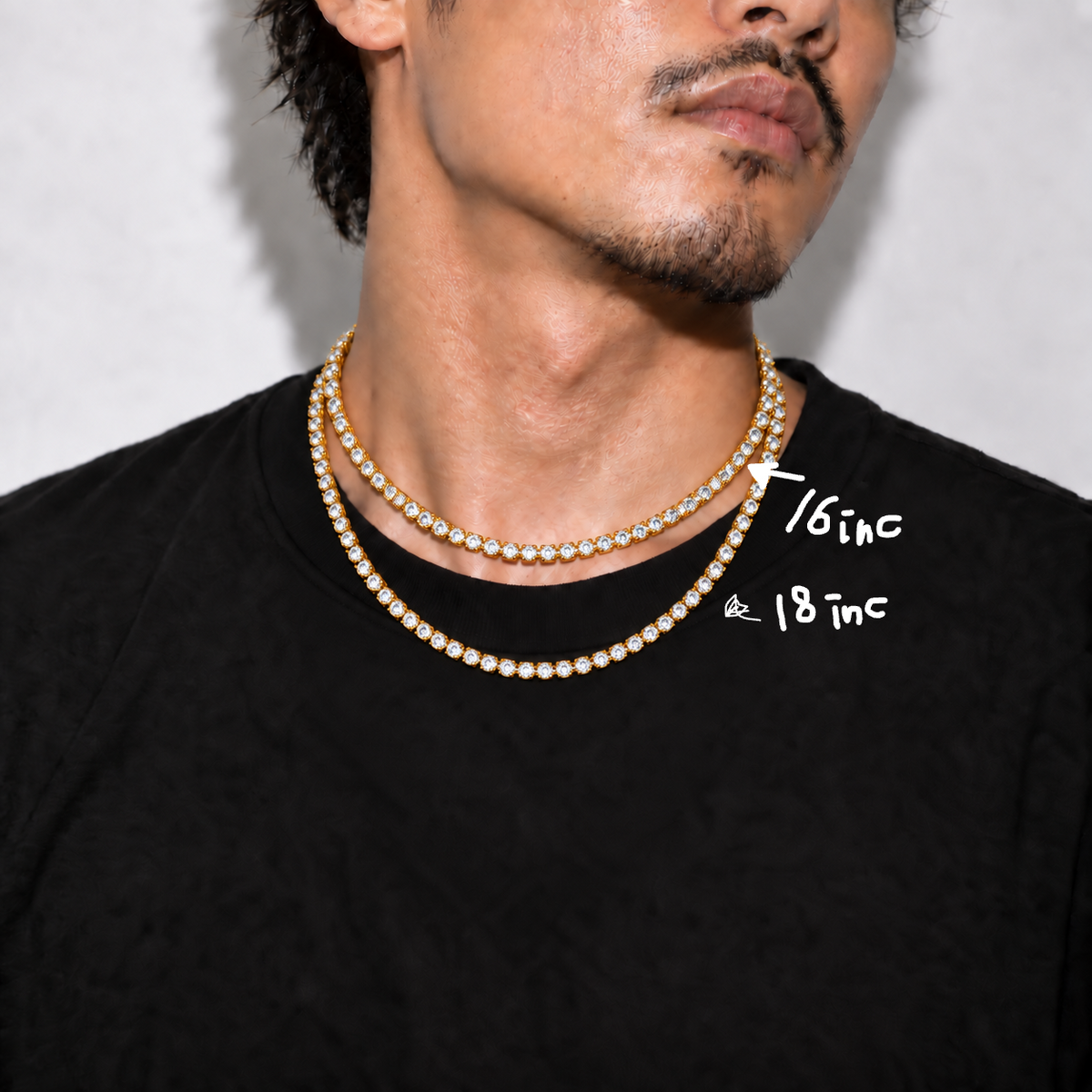 3-Prong Tennis Chain Necklace｜5A CZ