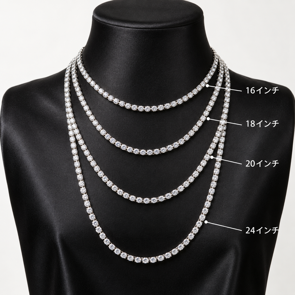 3-Prong Tennis Chain Necklace｜5A CZ
