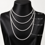 3-Prong Tennis Chain Necklace｜5A CZ