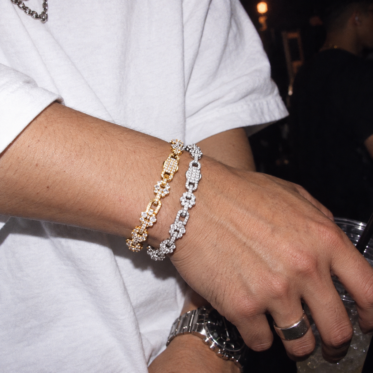 Infinity Floral Moissanite Bracelet