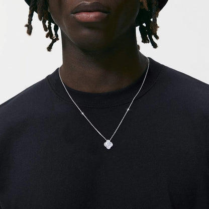 モアサナイト S925 クローバーモチーフ ネックレス ラグジュアリージュエリー