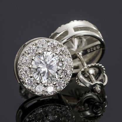 モアサナイト ゴールドピアス S925 シルバー アレルギー対応可能 GRA証明書つき